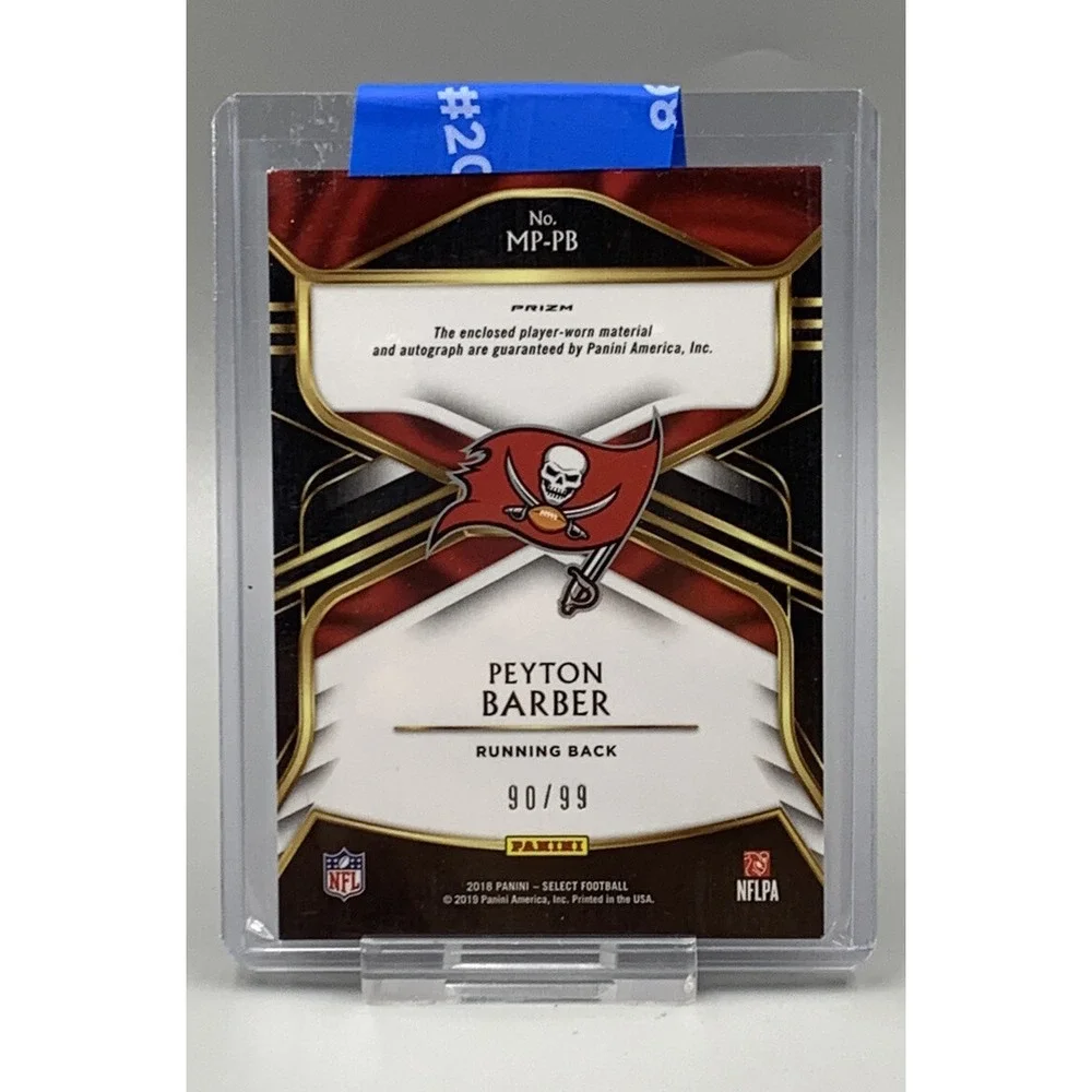 PEYTON BARBER 2018 PANINI SELECT SILVER‎ PRIZM JERSEY AUTO #D 90/99 Tampa Bay 🔥